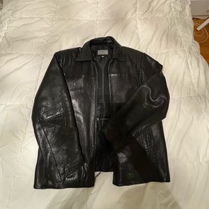 Thrifted leather jacket